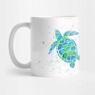 Sea Turtle with paint splats by Jan Marvin Mug